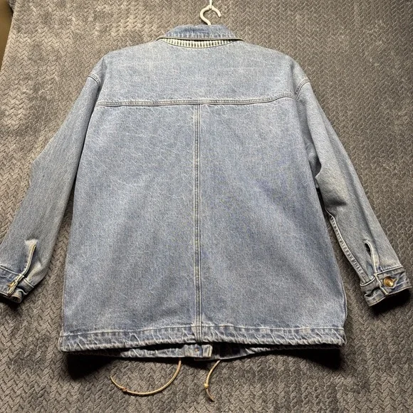 VTG Denim Chore Coat XL Heavy Duty Work Jacket Bucky Calamity Jeans USA Deadwood - Picture 2 of 13